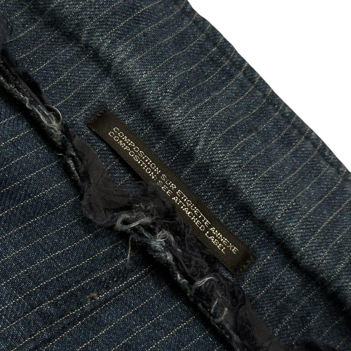 YOHJI YAMAMOTO POUR HOMME Indigo Striped Jacket Size 3