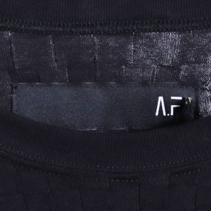 A.F ARTEFACT 26SS Gradient Plaid T-Shirt Black Size 2