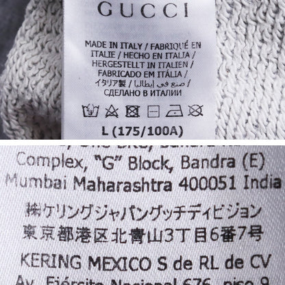 GUCCI 23AW Interlocking G Cotton Jersey Hoodie Gray Size L