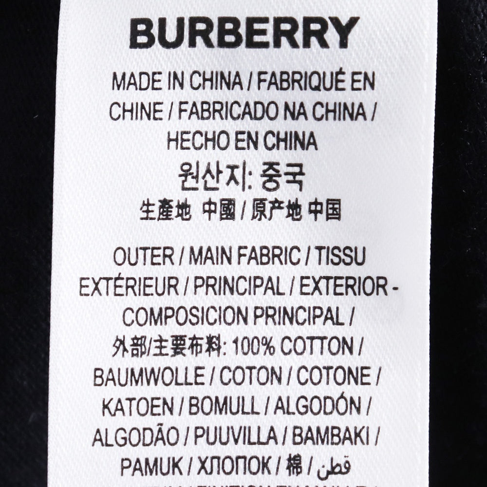 BURBERRY Layered Logo Print Long Sleeve T-Shirt Black Size M