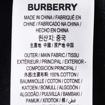 BURBERRY Layered Logo Print Long Sleeve T-Shirt Black Size M