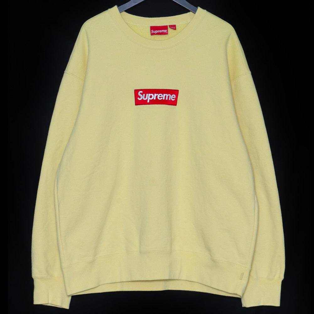 SUPREME 22AW Box Logo Crewneck Yellow Size XL