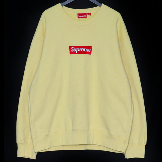 SUPREME 22AW Box Logo Crewneck Yellow Size XL