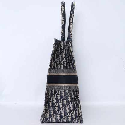 CHRISTIAN DIOR Large Oblique Canvas Bag Navy Size ONE SIZE