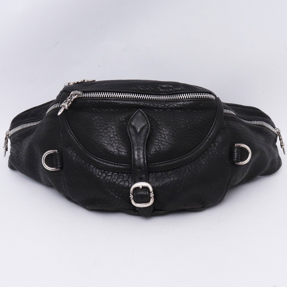 Chrome Hearts #1 Snat Pack Leather Waist Bag Black Size #1