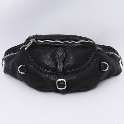 Chrome Hearts #1 Snat Pack Leather Waist Bag Black Size #1