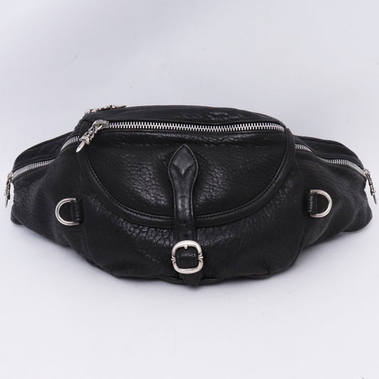 Chrome Hearts #1 Snat Pack Leather Waist Bag Black Size #1
