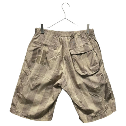 GOODENOUGH 90s Back GE Print Check Easy Shorts Brown Size M