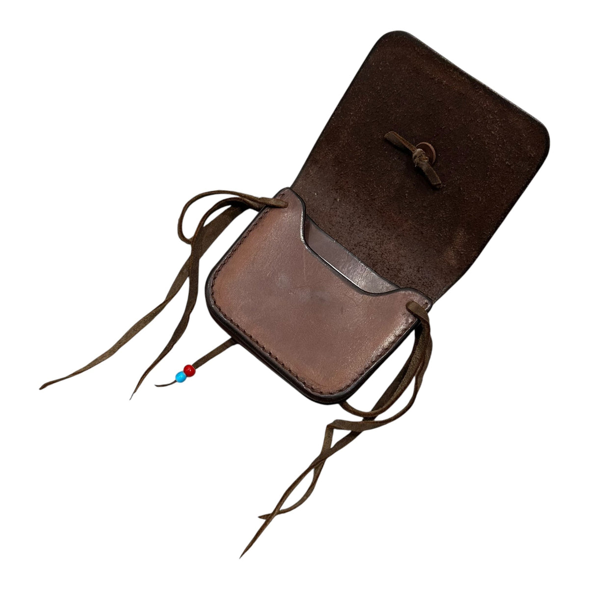 goro's Saddle Leather Concho Belt Pouch Brown