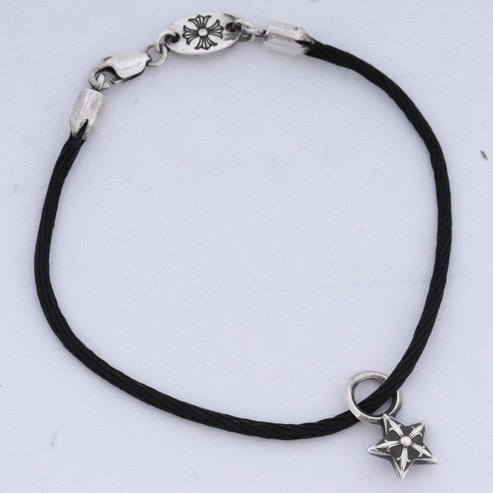 Chrome Hearts KZ Bracelet Star Silver Black Bracelet Size F