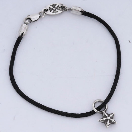 Chrome Hearts KZ Bracelet Star Silver Black Bracelet Size F