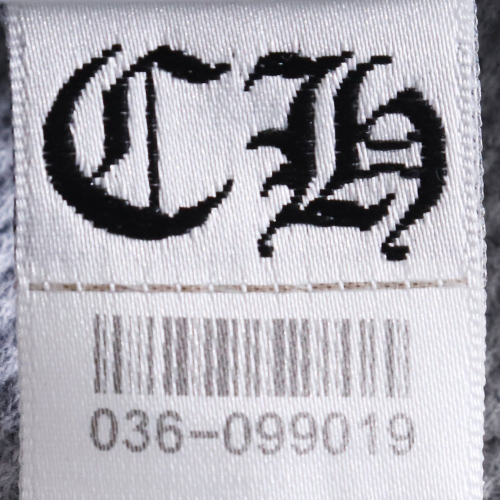 CHROME HEARTS Y NOT CH Logo Thermal Hoodie Gray Size M