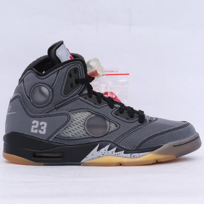 OFF-WHITE x AIR JORDAN 5 Retro SP Sneakers Black Size 25.5cm