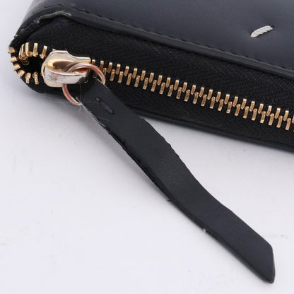 MAISON MARGIELA Around Zip Leather Wallet Black Size F