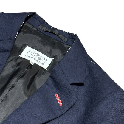 MAISON MARGIELA 22AW Stitch Wool Blazer Navy Jacket Size 44