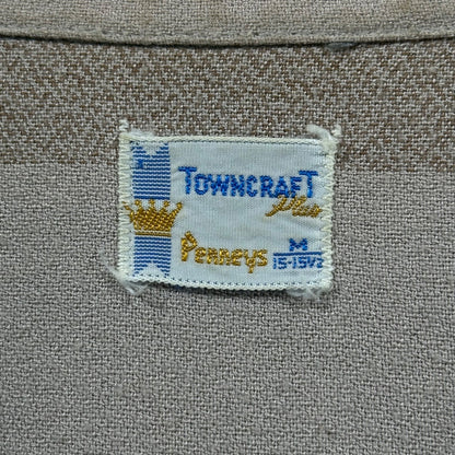 TOWNCRAFT Plus 60s Ombre Check Rayon Collar Shirt Size M