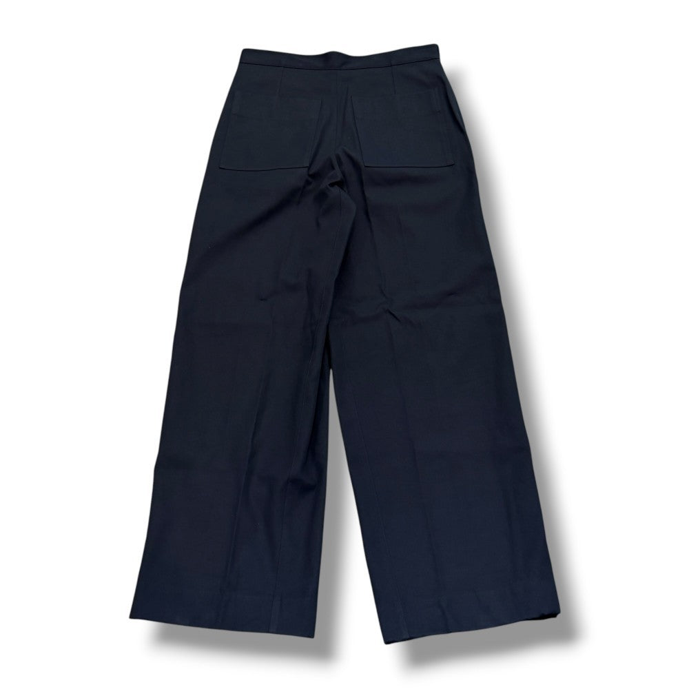 BOTTEGA VENETA Sailor Cotton Trousers Navy Size 44