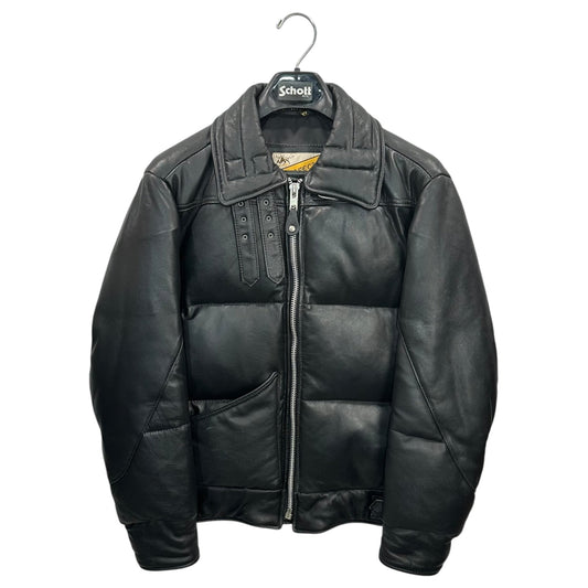 GOODENOUGH x SCHOTT 07 B-3 Leather Down Jacket Blk Size M
