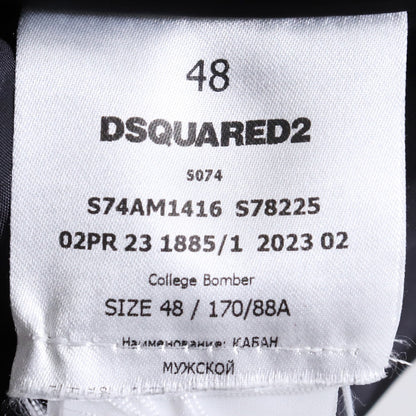 Dsquared2 23AW Leopard-print Bomber Jacket Size 48