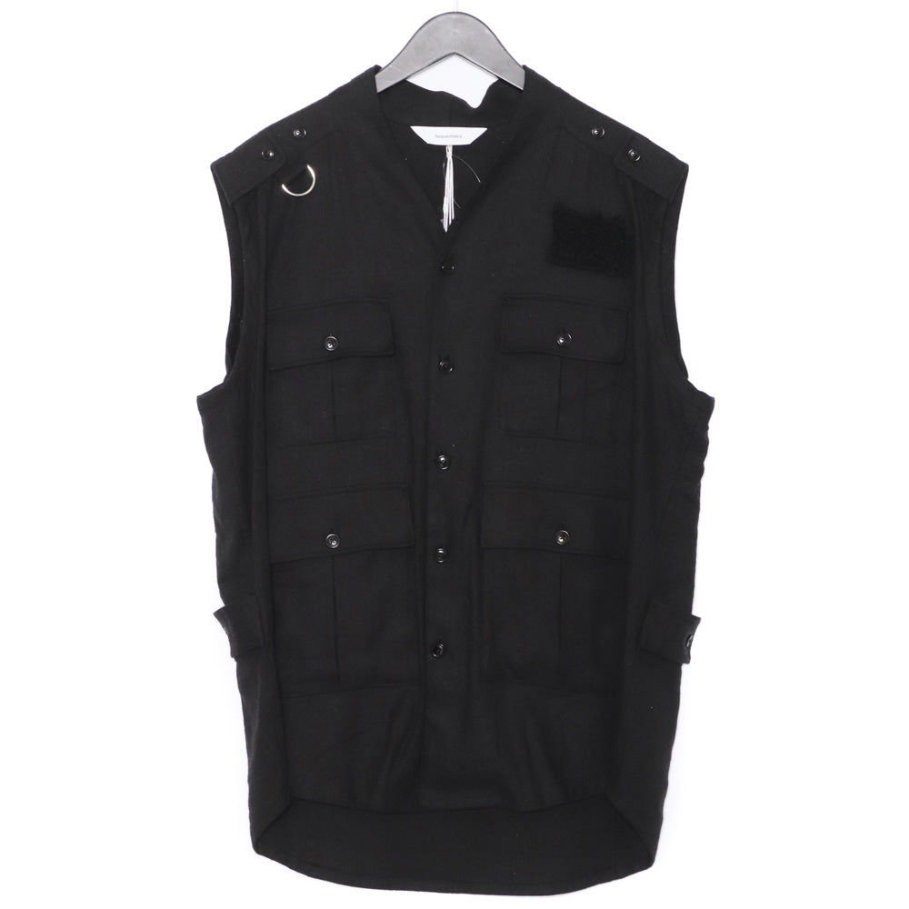 SASQUATCHFABRIX 23AW No Sleeve Button-Up Black Size M