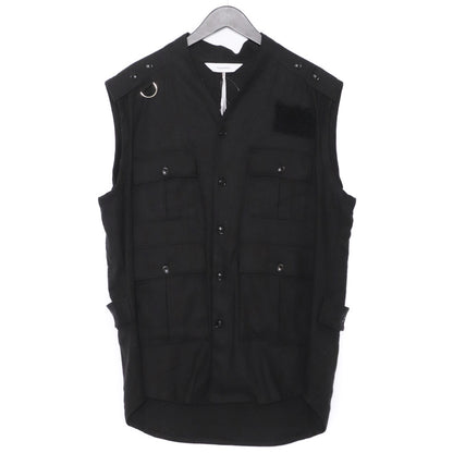 SASQUATCHFABRIX 23AW No Sleeve Button-Up Black Size M