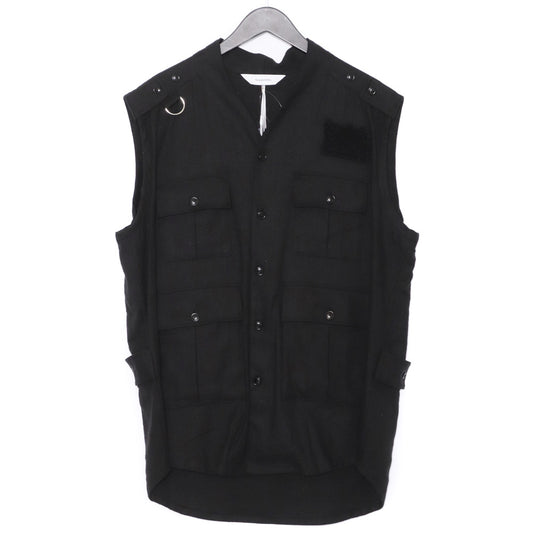 SASQUATCHFABRIX 23AW No Sleeve Button-Up Black Size M