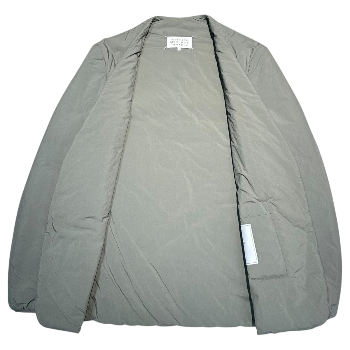 MAISON MARGIELA 20AW Padded No Collar Jacket Olive Size 46