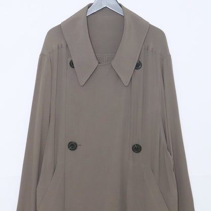 RICK OWENS 20SS Double Breasted Pea Coat Charcoal Size 46