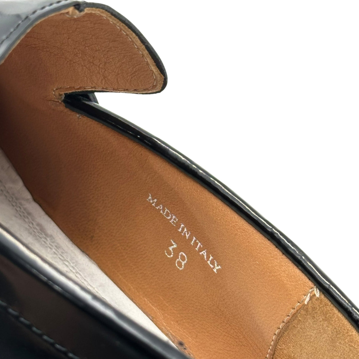 MAISON MARGIELA Tabi Coin High-Shine Leather Loafers Size 38