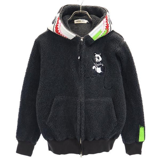 Bape A BATHING APE Panda Boa Zip Hoodie Gray Size S