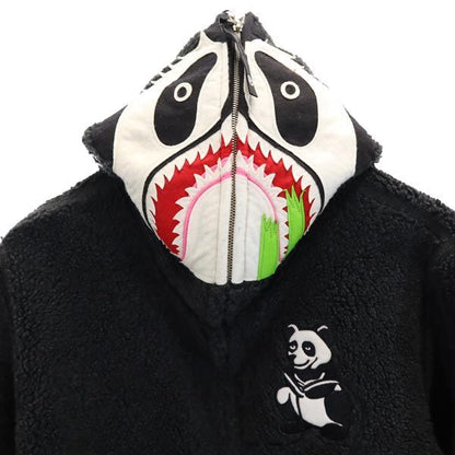 Bape A BATHING APE Panda Boa Zip Hoodie Gray Size S