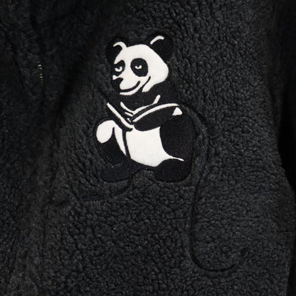 Bape A BATHING APE Panda Boa Zip Hoodie Gray Size S