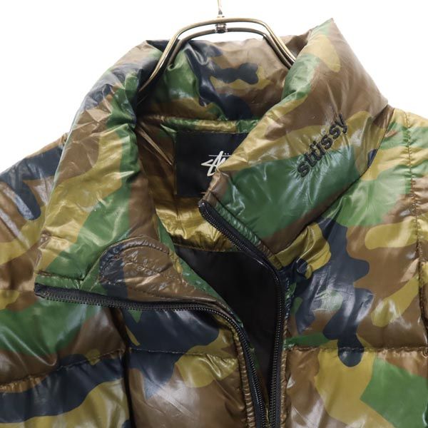 STUSSY Camo Down Jacket Khaki Size M
