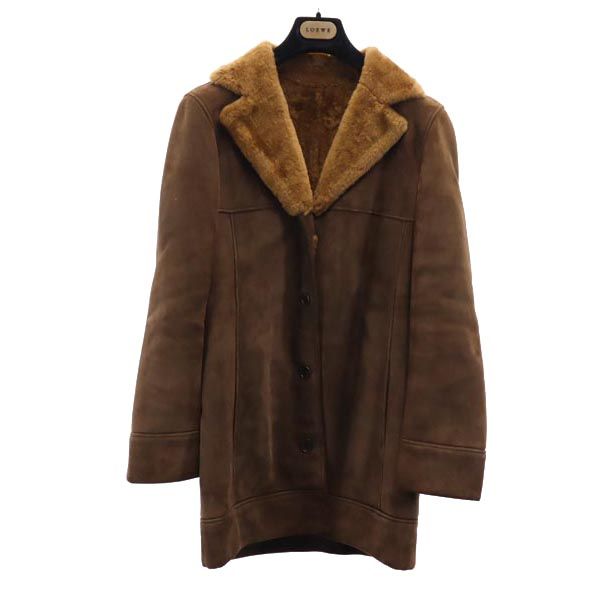 LOEWE Brown Sheepskin Shearling Jacket Size 36