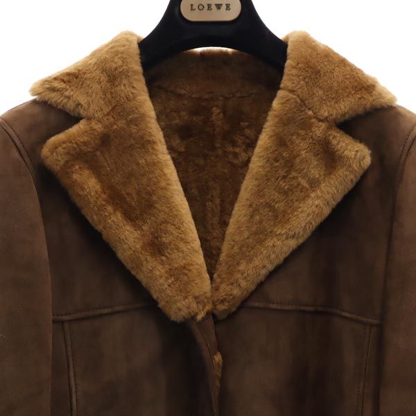LOEWE Brown Sheepskin Shearling Jacket Size 36