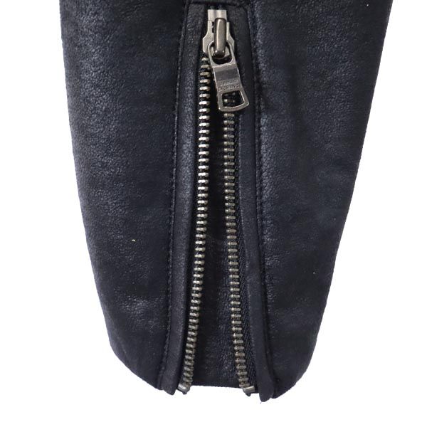 ARMANI EXCHANGE Double Riders Leather Jacket Black Size M