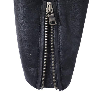 ARMANI EXCHANGE Double Riders Leather Jacket Black Size M