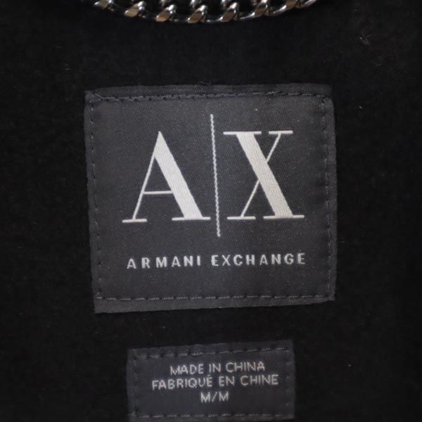 ARMANI EXCHANGE Double Riders Leather Jacket Black Size M