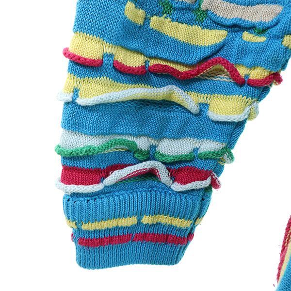COOGI 90s Old 3D Pattern Cotton Knit Sweater Blue Size S