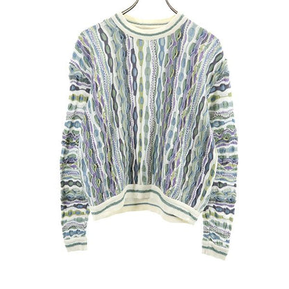 COOGI 90s Old 3D Pattern Cotton Knit Sweater Multi Size XS