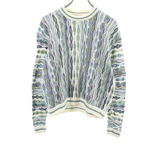 COOGI 90s Old 3D Pattern Cotton Knit Sweater Multi Size XS