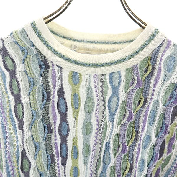 COOGI 90s Old 3D Pattern Cotton Knit Sweater Multi Size XS