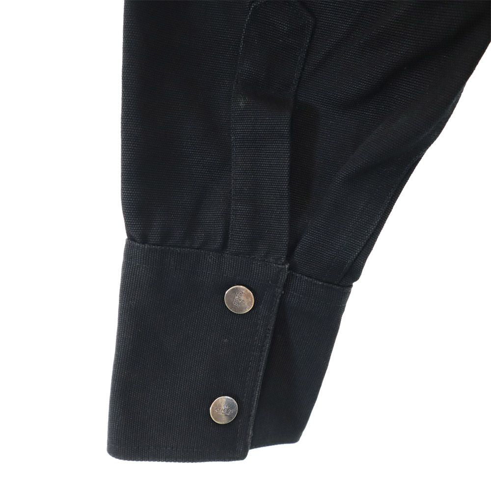 GUCCI Italy Cotton Jacket Black Size 38