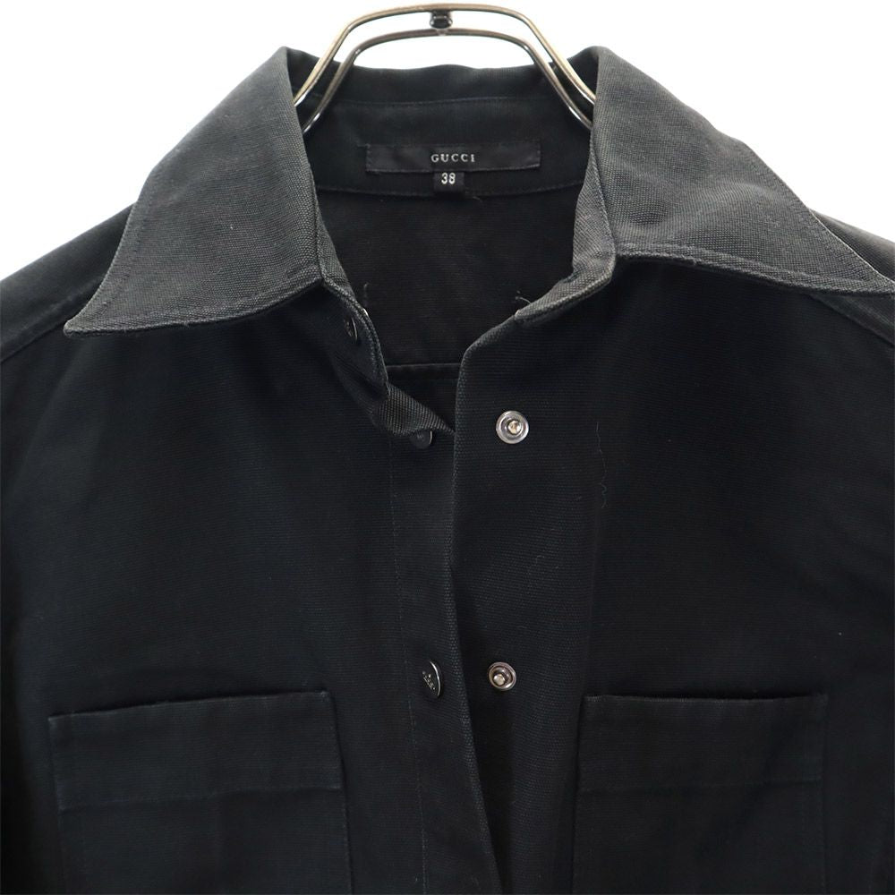GUCCI Italy Cotton Jacket Black Size 38