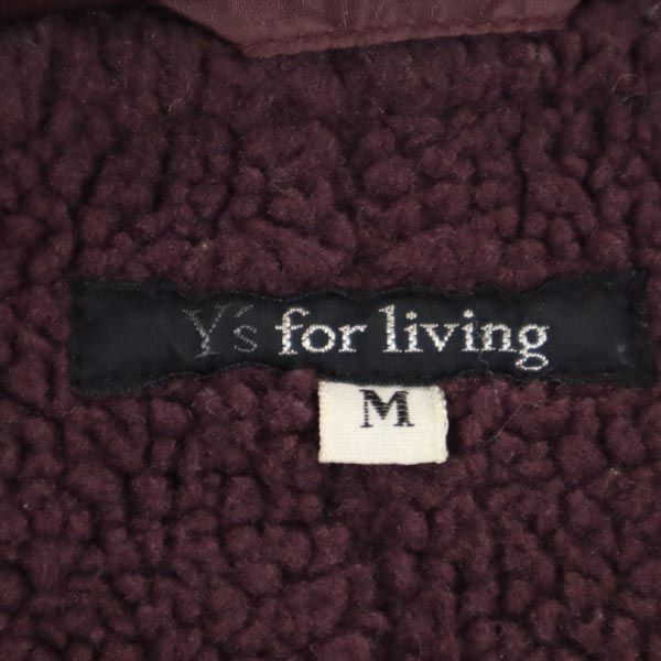 Y's for living Boa Lined Balmacaan Coat Purple Size M