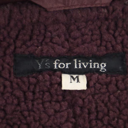 Y's for living Boa Lined Balmacaan Coat Purple Size M
