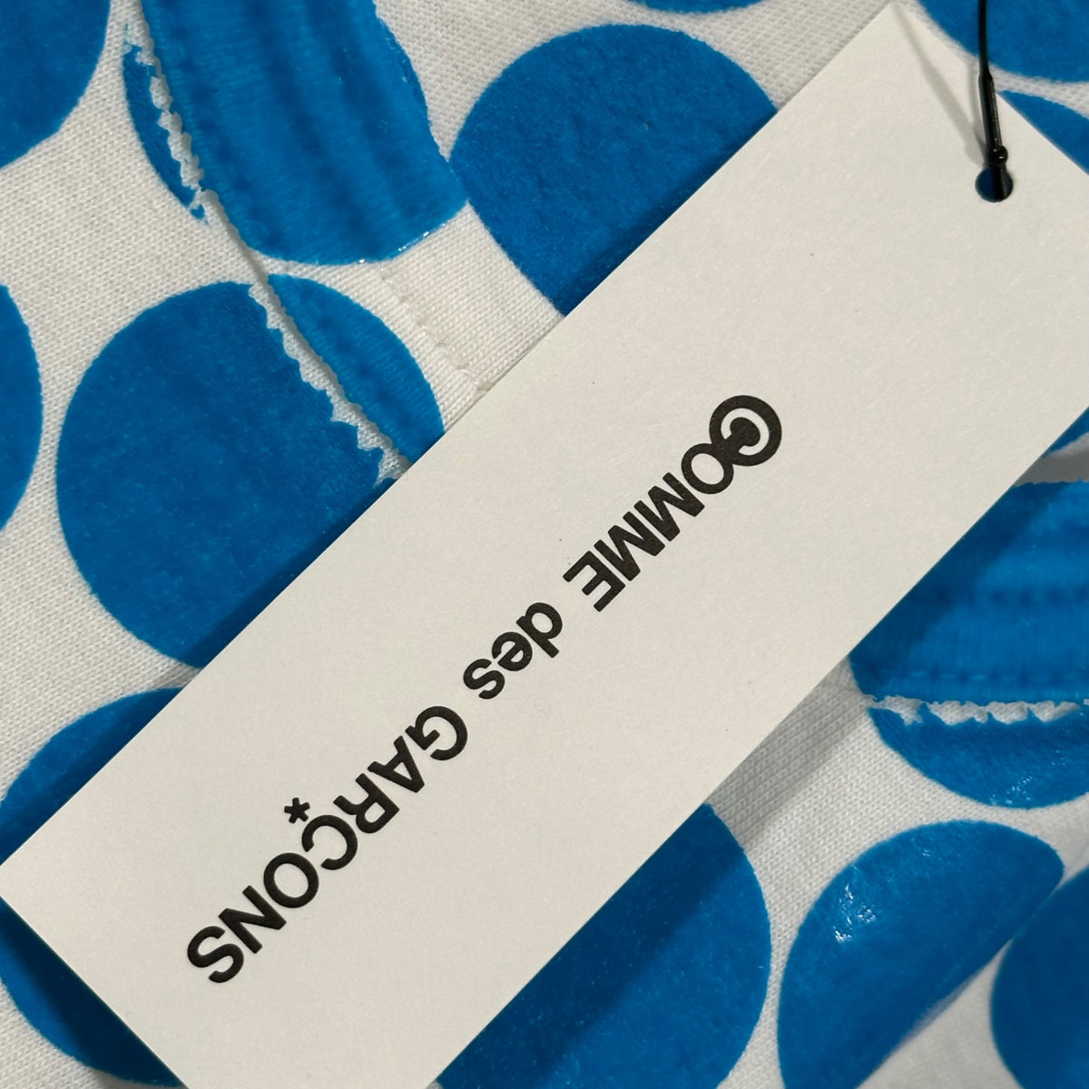 COMME des GARCONS 99AW Polka Dot White Blue T-Shirt