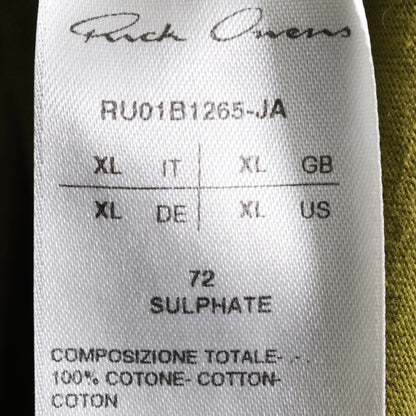 RICK OWENS Level Short Sleeve T-Shirt Yellow Size XL