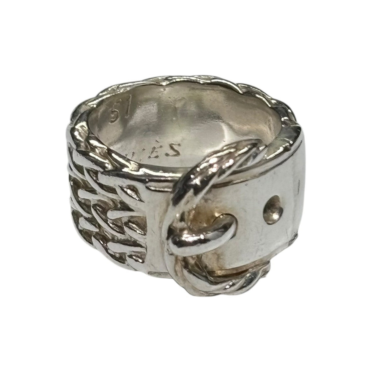 HERMES Vintage Dianne Silver925 Ring Size JP 11