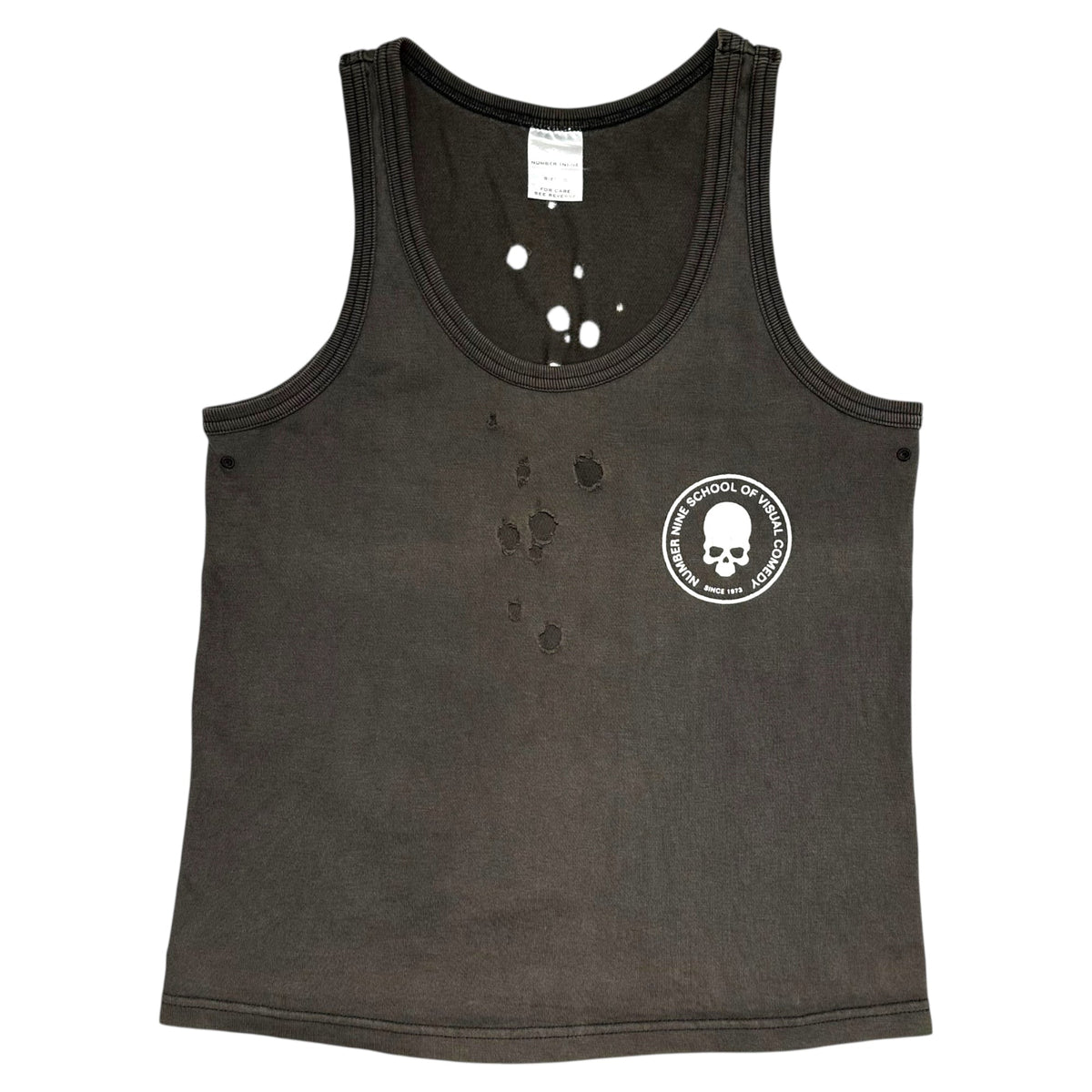NUMBER (N)INE 01SS TIME Perforated Skull Tank Top Size 0